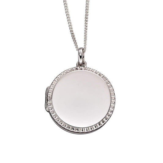 Fiorelli Silver round patterned locket