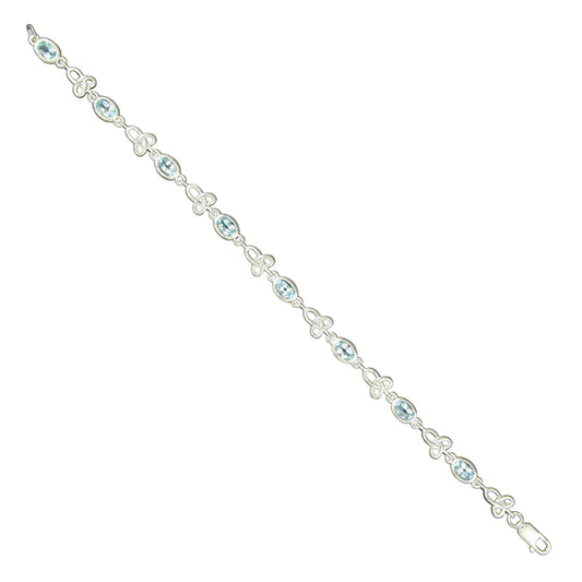 Silver and Blue Topaz Bracelet