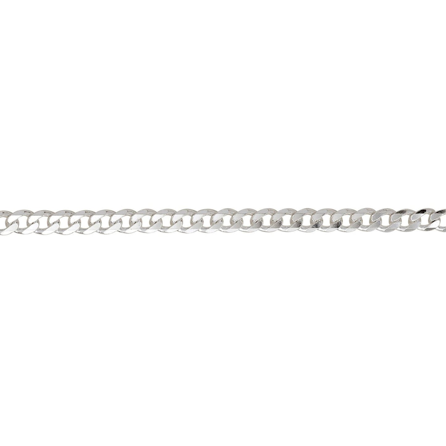 Gents Silver metric curb chain