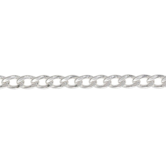 Gents Silver rolled curb chain