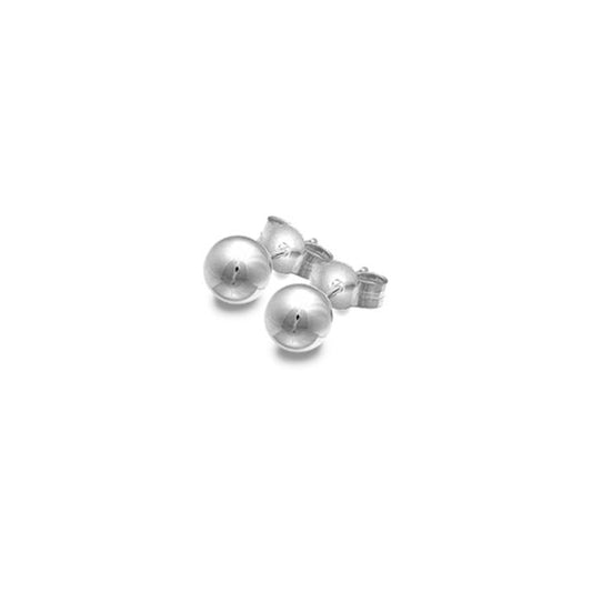 Silver 5MM ball stud earrings