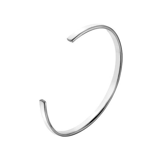 Silver torque bangle