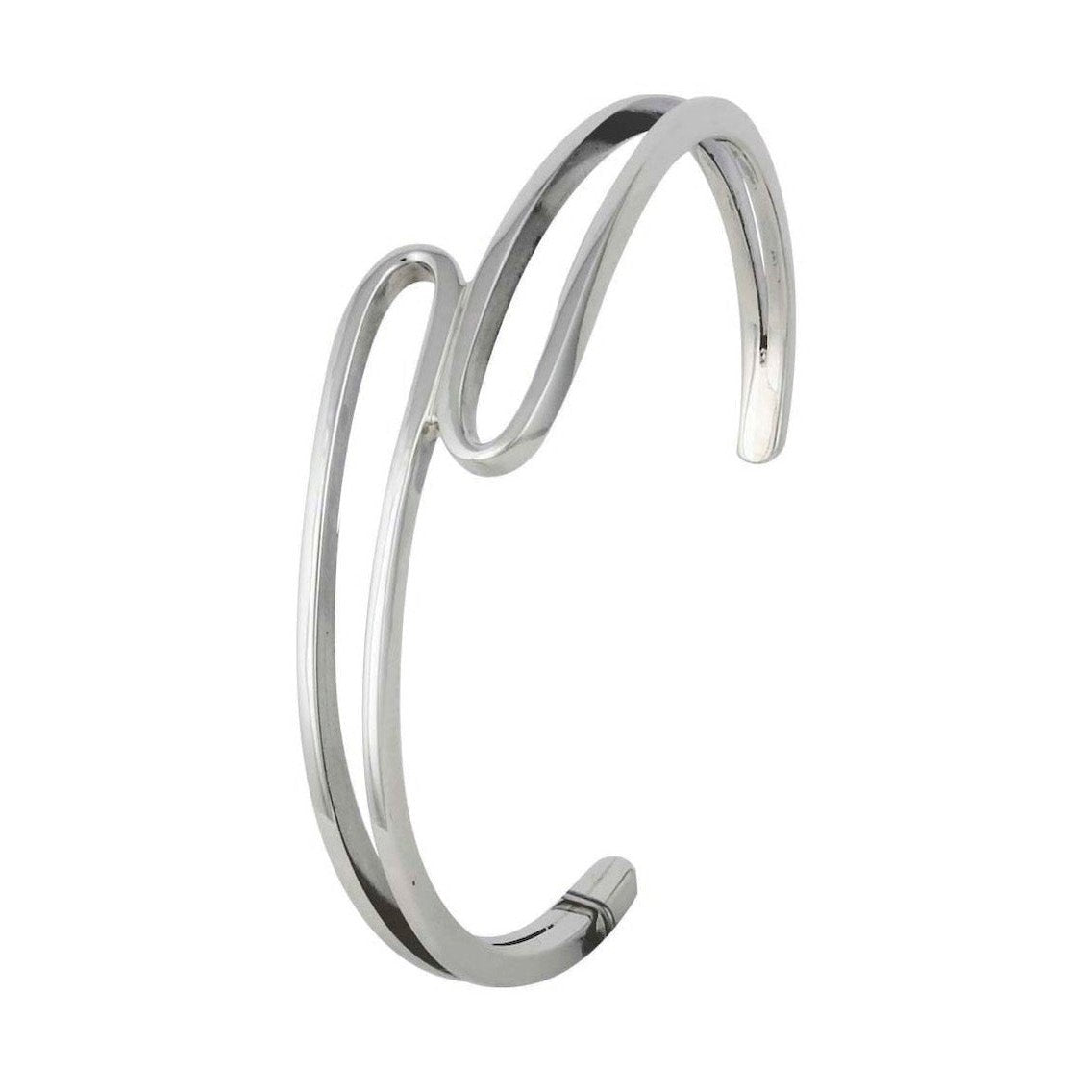 Silver torque crossover bangle