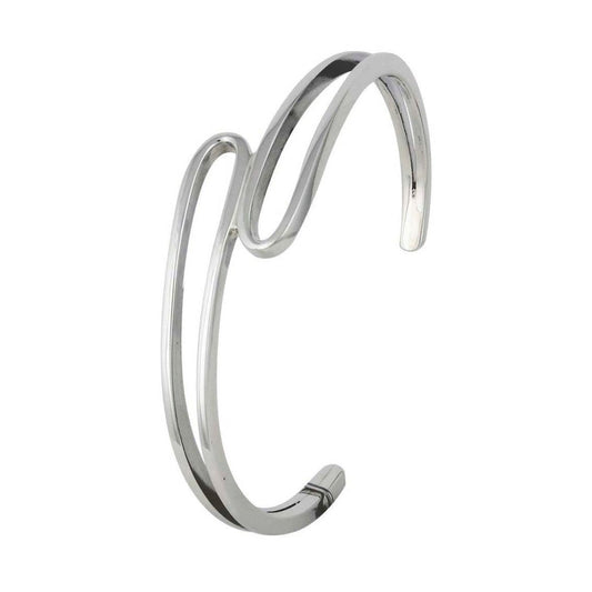 Silver torque crossover bangle