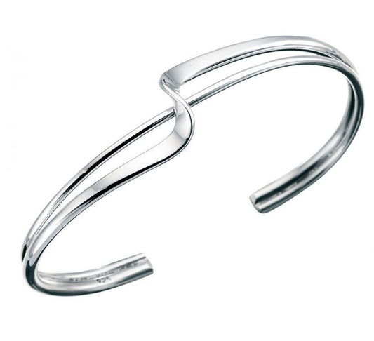 Silver Woven Bangle