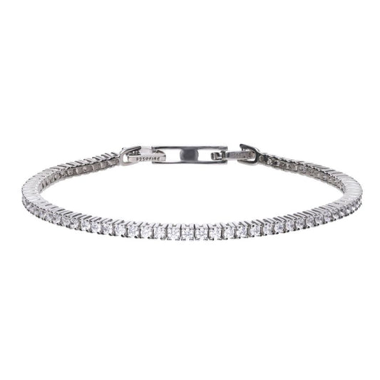 Diamonfire Silver And Cubic Zirconia Fine Tennis Bracelet