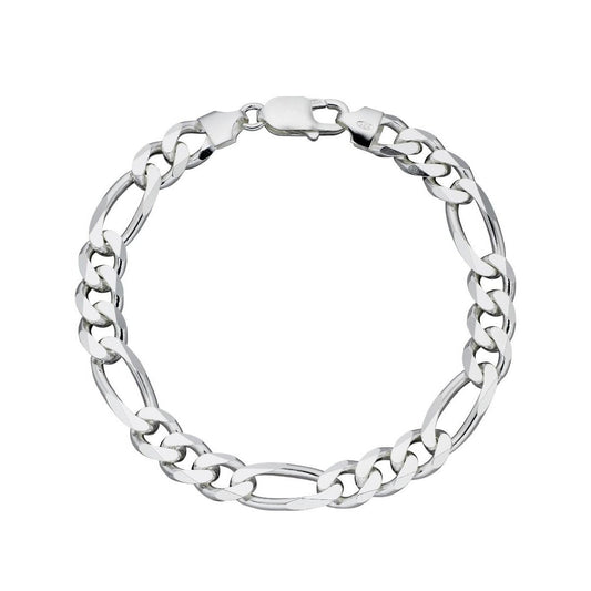 Gents Silver figaro bracelet