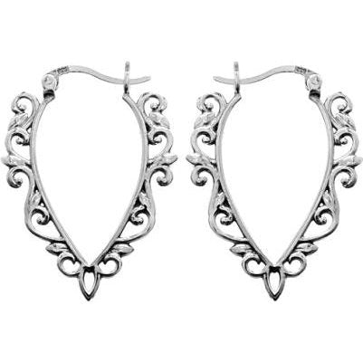 Silver Vintage Boho Creole Hoop Earrings