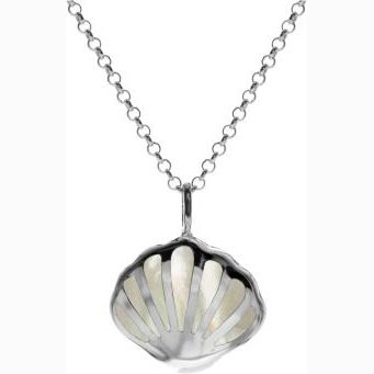 Silver and Mother of Pearl sea Shell pendant