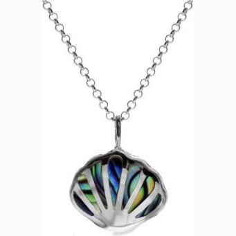 Silver and Paua Shell sea shell Design pendant