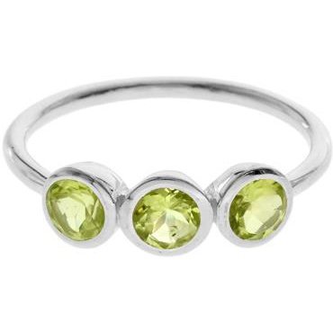 Silver and Peridot Ring.