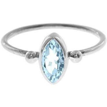 Silver and Blue Topaz Ring