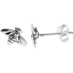 Silver Bee Stud Earrings