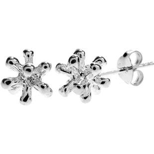 Silver Knobbly Design Stud Earrings