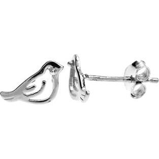 Silver Bird Stud Earrings