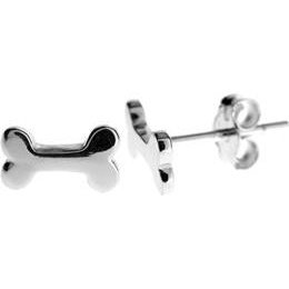 Silver Bone Stud Earrings