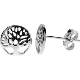 Silver Tree of Life Stud Earrings