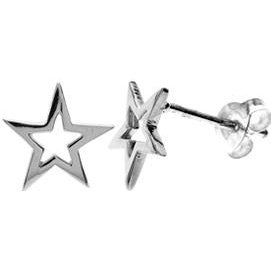 Silver Star Stud Earrings