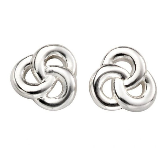 Silver Celtic Knot Stud Earrings