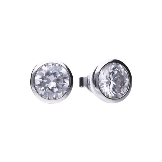 Diamonfire silver and cubic zirconia stud earrings 0.75CT