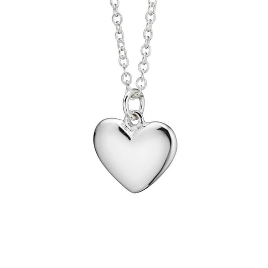 Silver Small curved Heart Pendant