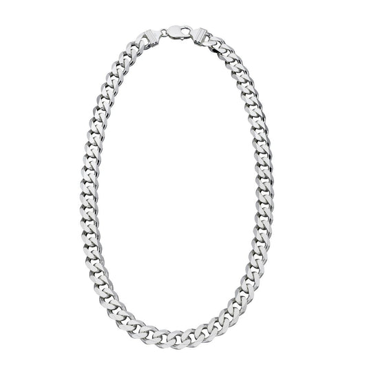 Gents Silver heavyweight diamond cut foxtail chain