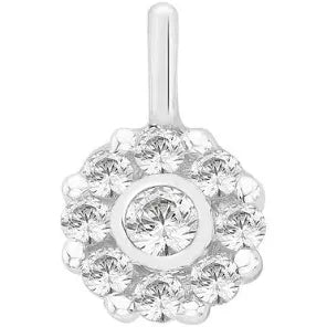 Silver and Swarovski Crystal flower pendant