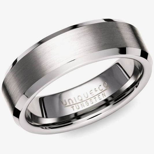 Gents tungsten ring